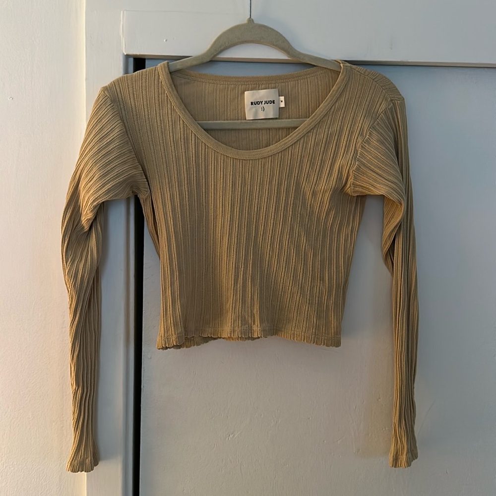 Rude Judy Sissy Pointelle Long Sleeve Crop